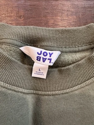 Sudadera corta Joy Lab para mujer talla L verde oliva Foto 1 de 4