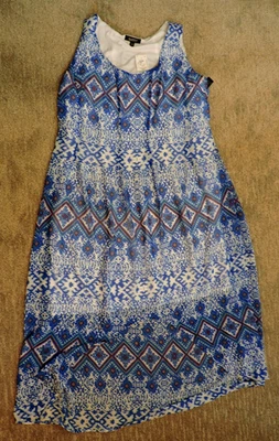 Glamour SZ 22W Multicolor Knit Lining Sleeveless Chiffon side zip Maxi dress NWT - Image 1 of 4