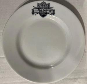 Vintage White Castle 6 3/4" Geschirr Teller Restaurant Geschirr Fast Food Porzellan - Bild 1 von 2