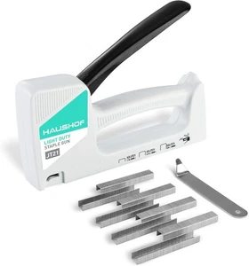 HAUSHOF Handtacker Tackerpistole Holztacker mit 800 Klammern 8mm für Holz, Stoff - Bild 1 von 25