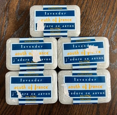 Lot Of 5 South Of France Lavender Milled Bar Soap 6 Oz J’ Adore Ce Savon - Image 1 of 4