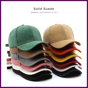 Gorras de béisbol informales para mujeres hombres Moda Gamuza Sombrero Otoño Invierno Aire libre. - Imagen 1 de 35