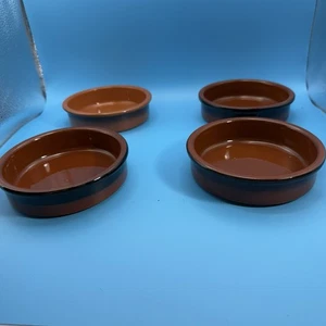 Set of 4 CERMER Ramekins Terracotta Pottery Baking Creme Brûlée Dessert Dish - Picture 1 of 2