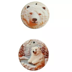 Juego de 6 Adornos de Navidad 3D Oso Polar Regalo de Navidad - Imagen 1 de 3