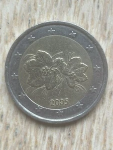 2 Euro Münze Finnland 🇫🇮 2005 Bucht und Blume von Lakka Raimo - Bild 1 von 3