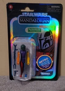 Star Wars Retro Collection MANDALORIAN PROTOTYPE Green Head Purple Body MOC - Picture 1 of 2