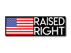 Raised Right American Flag 8" Merica Trump Rnc Custom Vinyl Decal Bumper Sticker