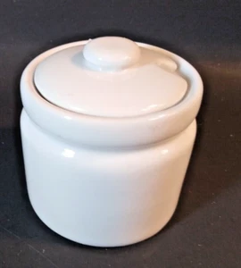 Pier 1 Plain White Ceramic Condiment Jar - Picture 1 of 5