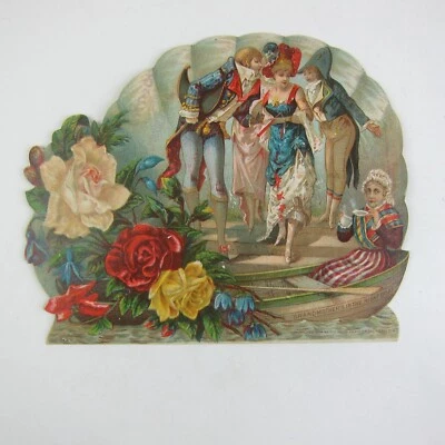 Victorian Trade Card LARGE Great Atlantic & Pacific Tea Co Grandma Boat Antique - Image 1 of 4