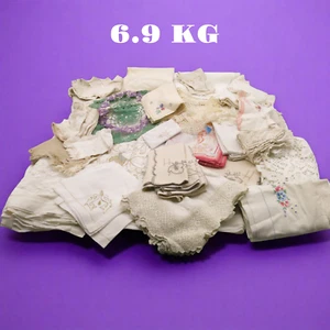 CAJA GRANDE 6,9 KG Lote de Trabajo Vintage Floral Bordado Mesa Lino Crochet Servilletas - Imagen 1 de 21