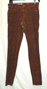 Pilcro and the Letterpress by Anthropologie High-Rise Paisley Corduroy Pants 25  - Picture 1 of 3