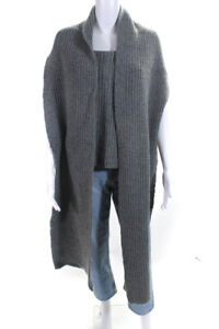 3.1 Phillip Lim Womens Wool Ribbed Slip-On Wrapped Textured Sweater Gray Size XS