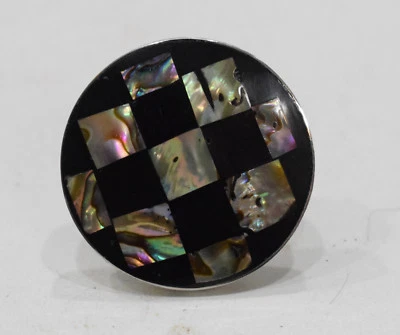Anillo con incrustaciones de madreperla anillo ajustable de plata Indonesia Foto 1 de 2