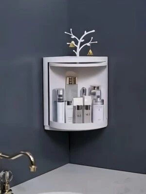 bathroom corner cabinet for storage - Image 1 of 4