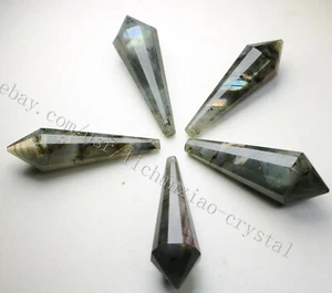 5 piezas Colgante PUNTO Péndulo Cristal Labradorita Natural Estilo VOGEL Estilo VOGEL - Imagen 1 de 9