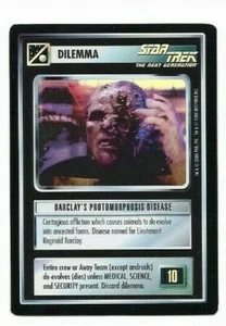 Star Trek CCG Reflections - Barclay Protomorphosis  Disease - Dilemma SRF Foil - Picture 1 of 1