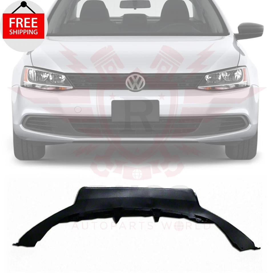 New Front Bumper Lower Spoiler Black Fits 2011-2014 Volkswagen Jetta VW1093118 Foto 1 de 4