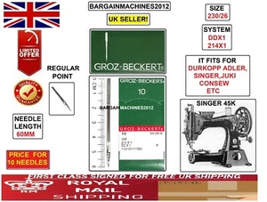 GROZ-BECKERT 328 214X1 DDX1 NM230/26 SINGER 45K INDUSTRIELLE NÄHMASCHINENNADEL - Bild 1 von 8