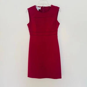Donna Morgan Women Kalyn Dark Pink Berry Rasberry Fuschia Sheath Dress Sz 2 NEW - Picture 1 of 7