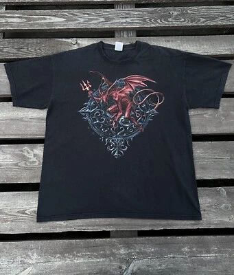 Camiseta Alquimia Gótica Vintage Años 2000 Arte Baphomet Talla L Foto 1 de 4