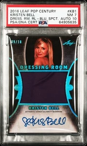 PSA 7 Auto 10 Kristen Bell Leaf Pop Century Dressing Room Relic Signatures /10 - Picture 1 of 3