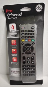 GE Pro Telecomando Universale 4 Dispositivi Designer Finitura Grigio/Nero. Scatola aperta nuova. - Foto 1 di 2