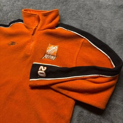 Suéter De Colección Tony Stewart Nascar Para Hombre Grande Naranja 1/4 Cremallera Home Depot Racing Foto 1 de 4
