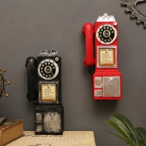 Old-fashioned Telephone Ornament Booth Telephone Figurine Photography Props - Zdjęcie 1 z 11