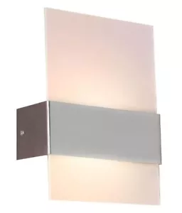 Eglo Nikita Wall/Ceiling Light Brushed Nickel Frosted Glass Panel 86995A **NEW** - Picture 1 of 10