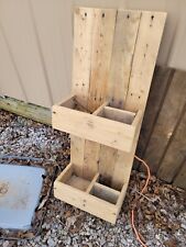 Large Rustic Wood Wall Organizer Mail / Tools Holder Hangs 36" x 13.5" X 8" 