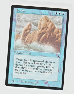 Magic the Gathering ~ MTG ~ 1x Erosion ~  M/NM ~ THE DARK - Image 1 of 2
