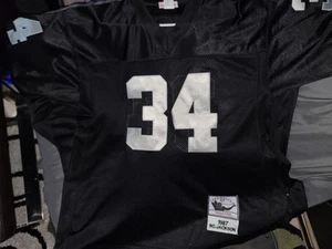 Bo. Jackson #34 Mitchell & Ness 1987 Oakland Raiders Throwback Jersey Stitched - Picture 1 of 3