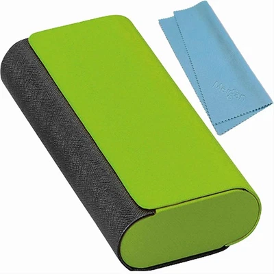 メイン (Meigan) Estuche para gafas dobles de aluminio carcasa rígida verde para hombres, mujeres | F... Foto 1 de 4