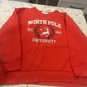 Weihnachtssweatshirt Damen Large North Pole University - Bild 1 von 7