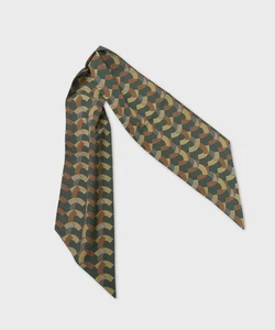 Arcuri Ascot Seidentuch geometrisches Muster, grün I25866.5 - Bild 1 von 3