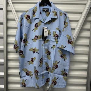 Vintage Rocawear Button Down Shirt L All Over Print 90s Y2K Rap Jay Z Urban NYC - Picture 1 of 6