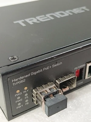 TRENDnet TIPG62 6-Port Gigabit PoE+ Industrial Ethernet Switch – DIN-Rail w/ PSU - Image 1 of 4