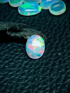 100% Natural White Opal Cabochon Gemstone Oval Shape Loose Gemstone, 11x8x3 mm - Picture 1 of 4