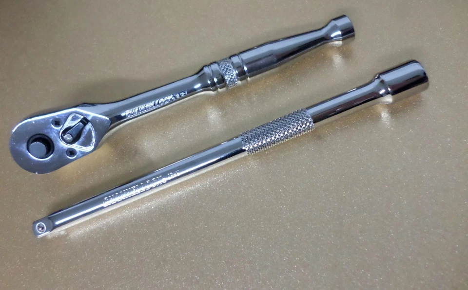 NEW Channellock 1/4" 45T Ratchet Socket Wrench + 6" Ext. Bar, Quick Release QR - Image 1 of 1