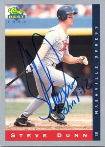 Steve Dunn Firmado 1993 Clásico Mejor Nashville Xpress #155 Autografiado - Imagen 1 de 2