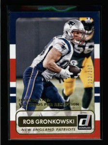 ROB GRONKOWSKI 2015 DONRUSS #118 SEASON STAT LINE PARALLEL #122/137 BA3905