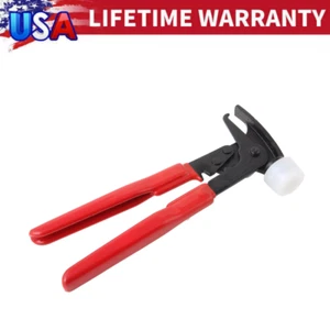 Red Forged Steel Wheel Weight Hammer Pliers Wheel Balancing Repair Removal Tool~ - Picture 1 of 10