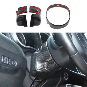 Cubierta de la base del volante de fibra de carbono para Dodge Durango 2011+ accesorios - Imagen 1 de 8
