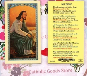 No Time - Laminated  Holy Card - Picture 1 of 3