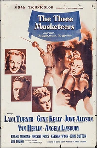 Three Musketeers 1950 International Poster 27"x41" F 6 Lana Turner Gene Kelly - Picture 1 of 1