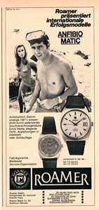 3w24770/ Dekorative Reklame von 1970 – ROAMER Armbanduhren - Picture 1 of 1