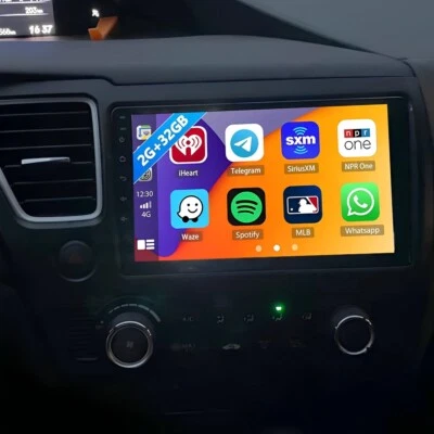 For 2013-2015 Honda Civic Apple Carplay Car Radio Android 13 GPS Navi BT 2+32GB - Image 1 of 4