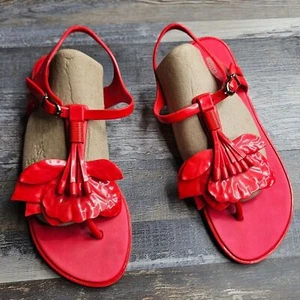 Melissa X Salinas Shoes Red Sandals Size 8 - Picture 1 of 7