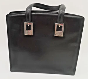 Francesco Biasia Black Calf Leather Handbag, Detachable Shoulder Straps - Picture 1 of 5