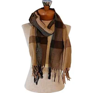 Sciarpa donna, scialle, inverno, marrone autunno marrone chiaro - Foto 1 di 6